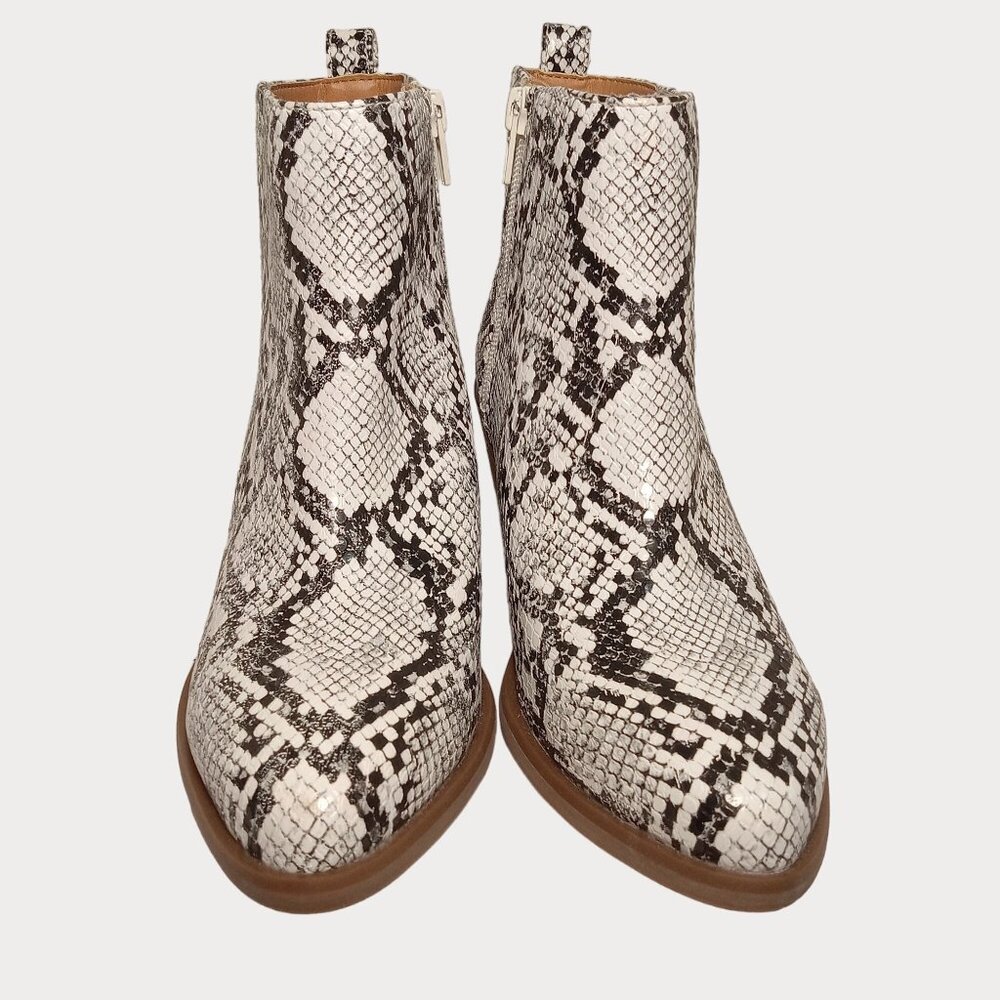 Code West Womens Voodoo Snake Print Ankle Boots Side Zipper Size 7.5 Stacked Hee - Picture 6 of 11